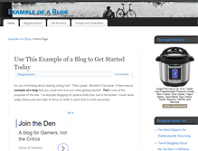 Tablet Screenshot of exampleofablog.com